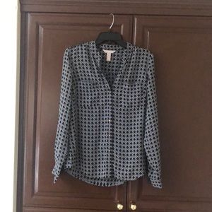 Semi sheer printed blouse